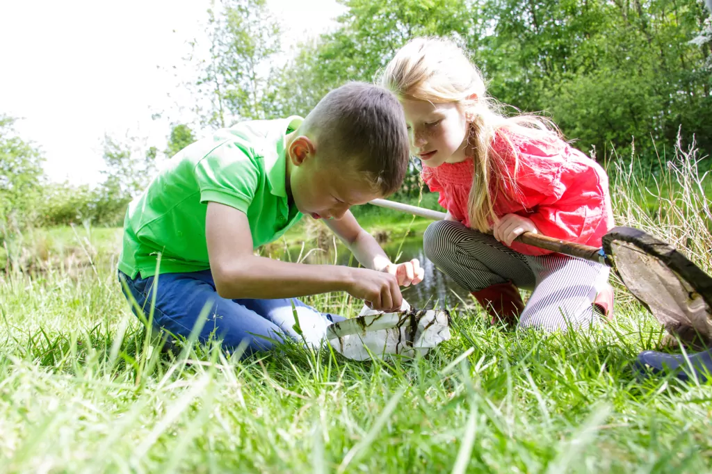 lig in het gras kids
