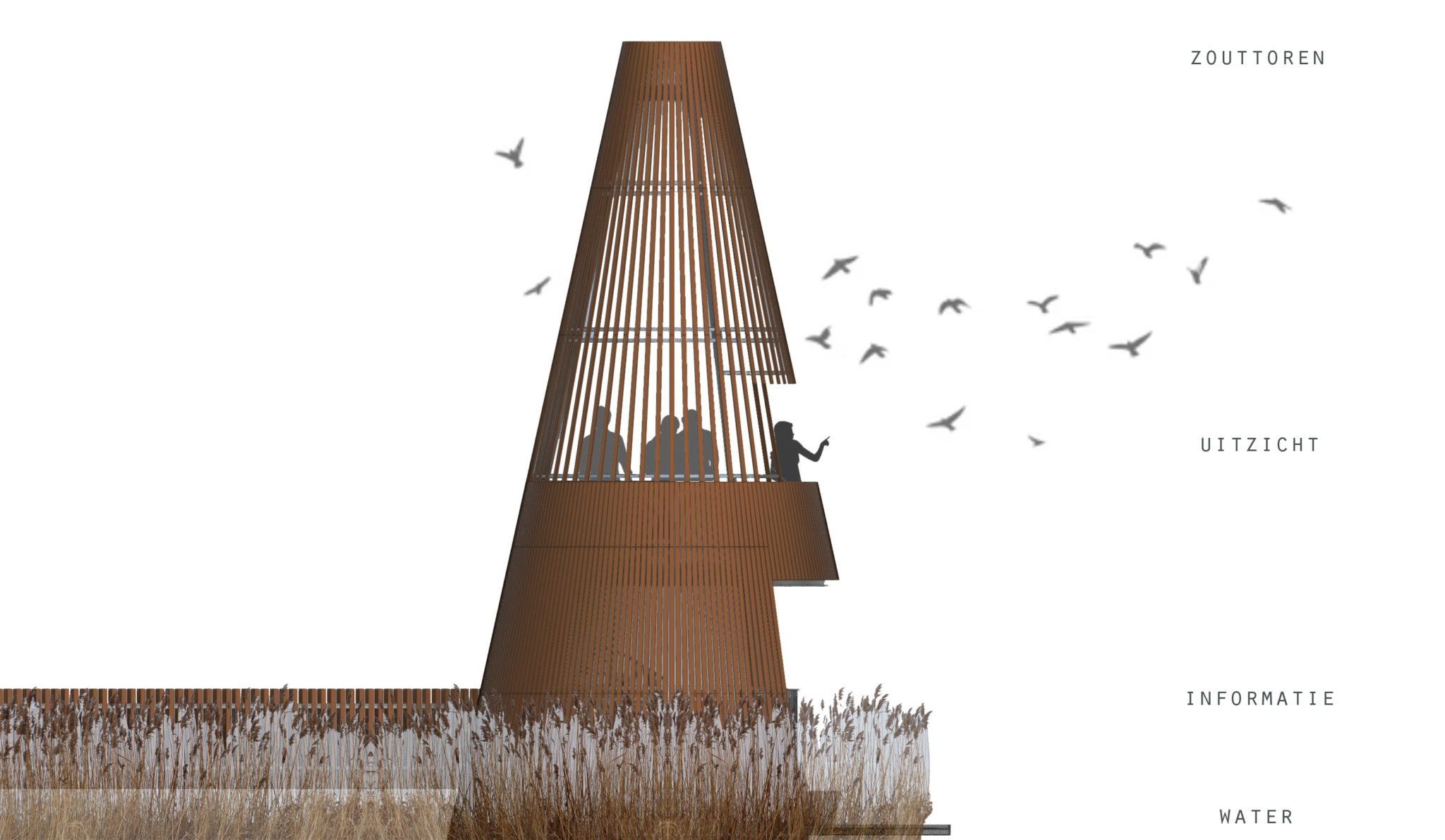 Ontwerp uitkijktoren Eanjumerkolken