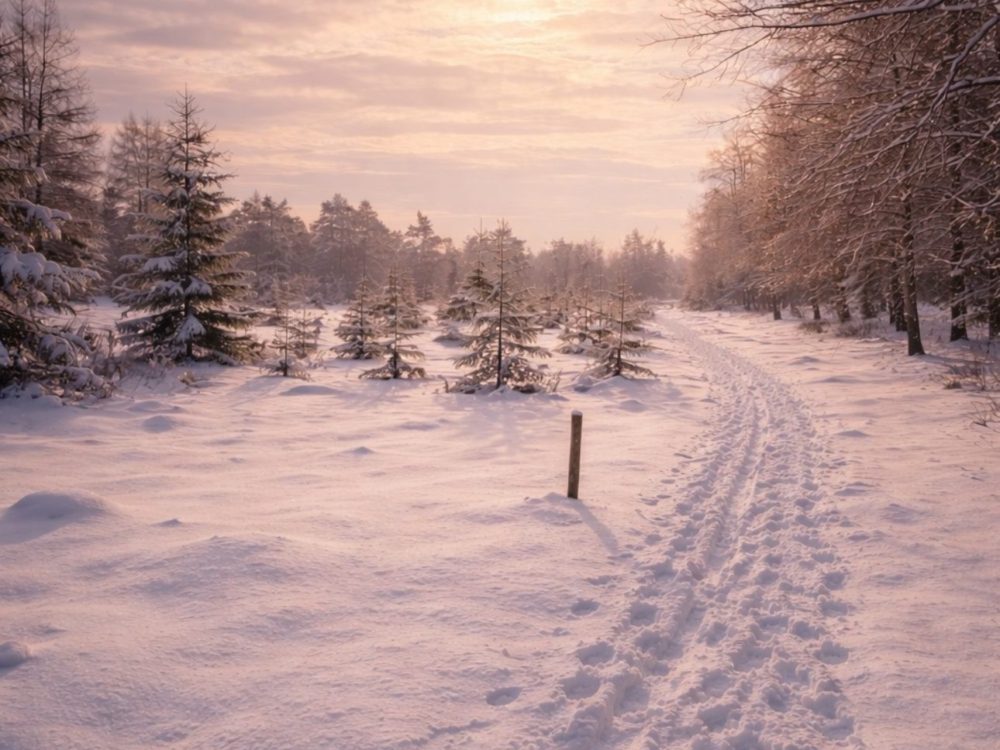 Geen zand maar sneeuw