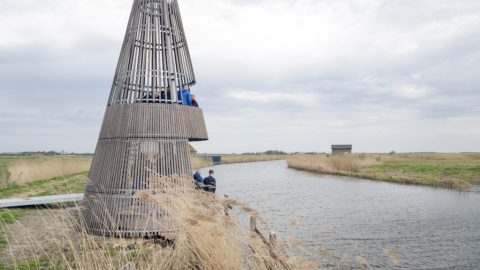 Opening nieuwe uitkijktoren langs de Sud Ie, bij de Eanjumerkolken nabij Anjum